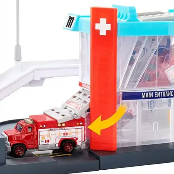Matchbox: Action Drivers Stazione di soccorso con elicottero - Mattel immagine 4