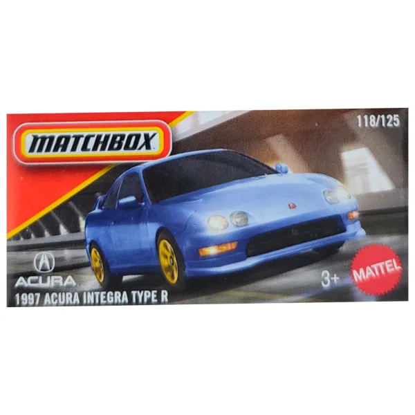 Matchbox: Macchina in scatola di cartone 1997 Acura Integra Type R 1/64 - Mattel immagine 1