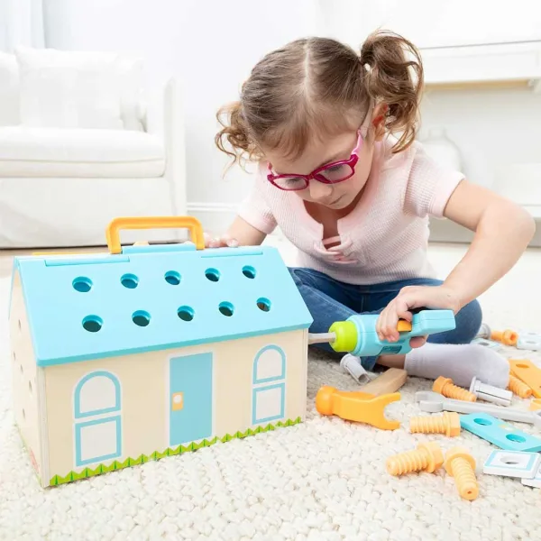 Melissa&Doug: Costruisci una casa set di gioco da 56 pezzi - Spin Master immagine 4
