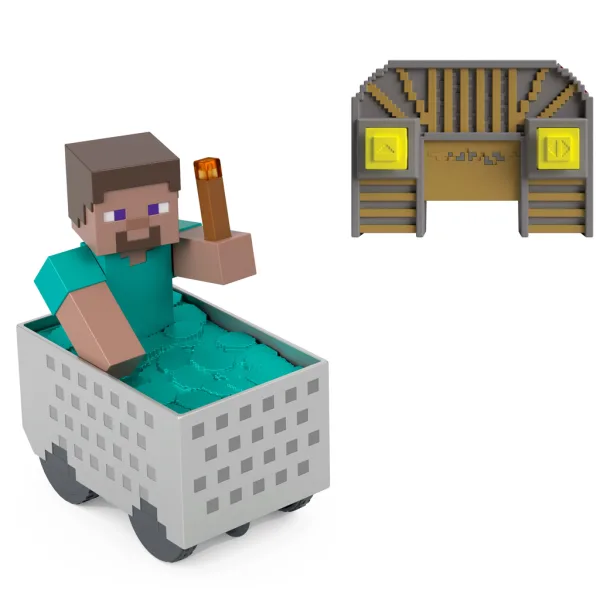 Minecraft RC camioncino da miniera con figura di Steve – Mattel immagine 2