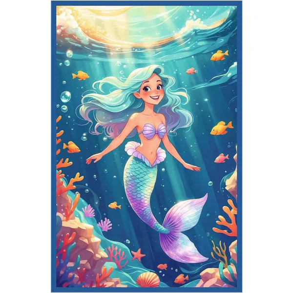 Mondo fiabesco colorato – puzzle da 3 x 50 pezzi con unicorno, sirena e drago – Trefl immagine 3