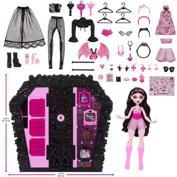 Monster High Moda Mostruosa Armadio con Draculaura - Mattel immagine 6