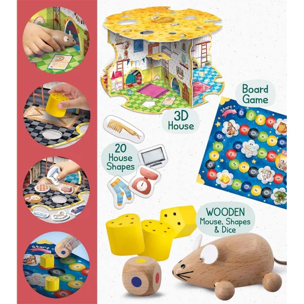 Montessori: The Mouse House - Egérlak - Gioco da tavolo - Lisciani immagine 3