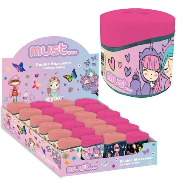 Colore: Boho Girl Temperamatite a due fori con contenitore disponibile in diverse varianti 1pz immagine 2