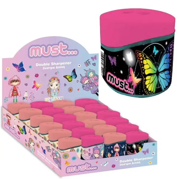 Colore: Boho Girl Temperamatite a due fori con contenitore disponibile in diverse varianti 1pz immagine 3