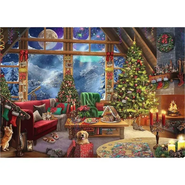Natale nelle montagne puzzle 2x500 pezzi - Trefl immagine 2