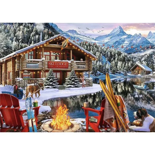 Natale nelle montagne puzzle 2x500 pezzi - Trefl immagine 3