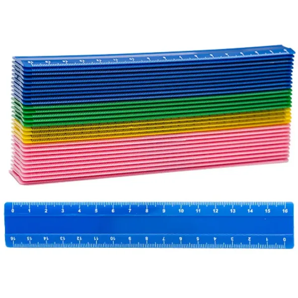 Nebulo: Righello in plastica in vari colori 16cm immagine 1