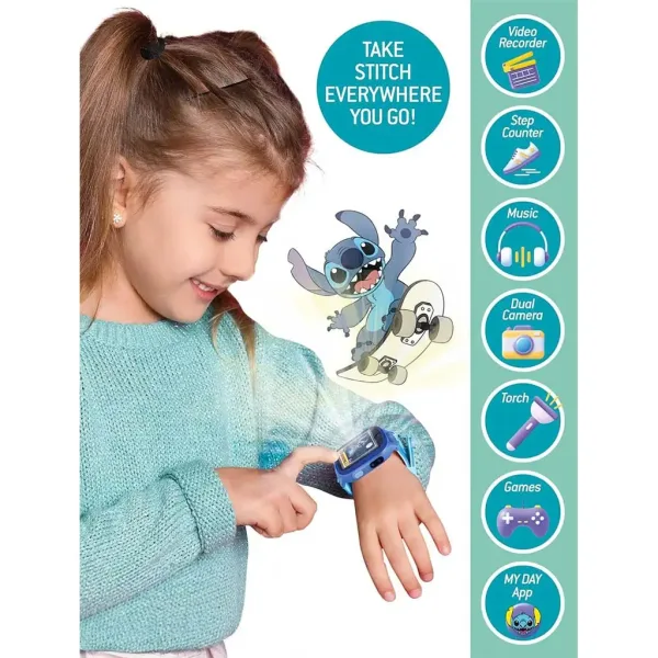 Orologio intelligente con stampa Disney Stitch - Lisciani immagine 3