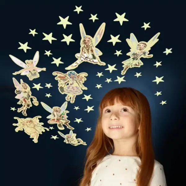 Pacchetto di adesivi fosforescenti di stelle e fate immagine 2