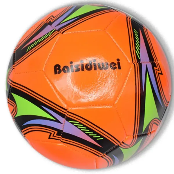 Pallone da calcio in similpelle di colore neon in diverse varianti 23cm immagine 1