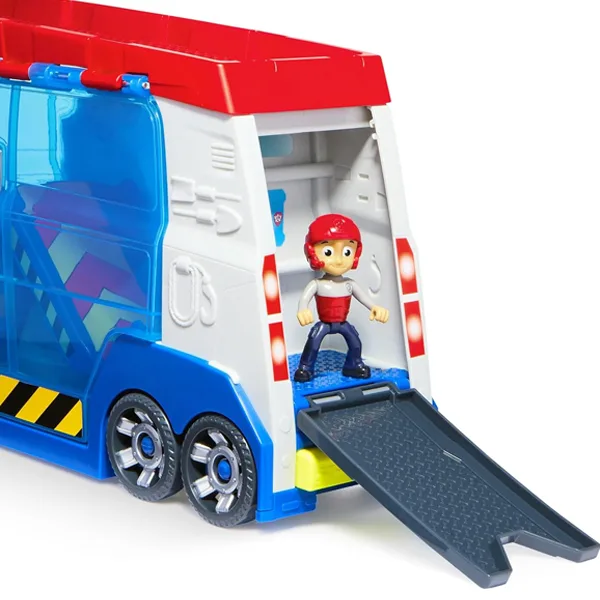 Paw Patrol: Camion trasporto squadra d'intervento con suono, figura di Ryder e veicolo - Spin Master immagine 6