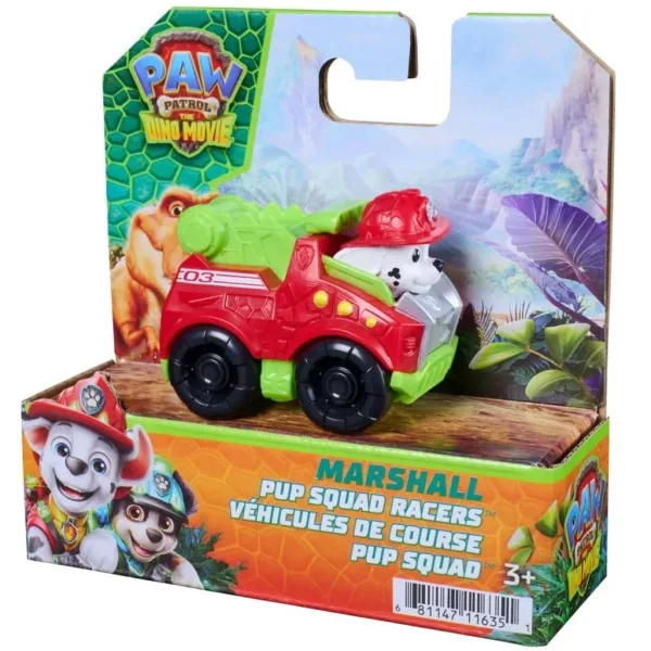 Paw Patrol: Dino Movie Marshall mini auto da corsa 6,4 cm - Spin Master