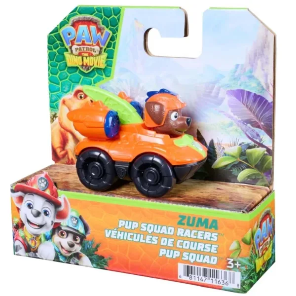 Paw Patrol: Dino Movie mini auto da corsa di Zuma 6,4 cm - Spin Master