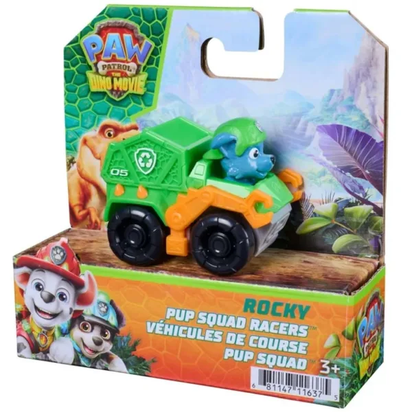 Paw Patrol: Dino Movie Rocky mini auto da corsa 6,4 cm - Spin Master