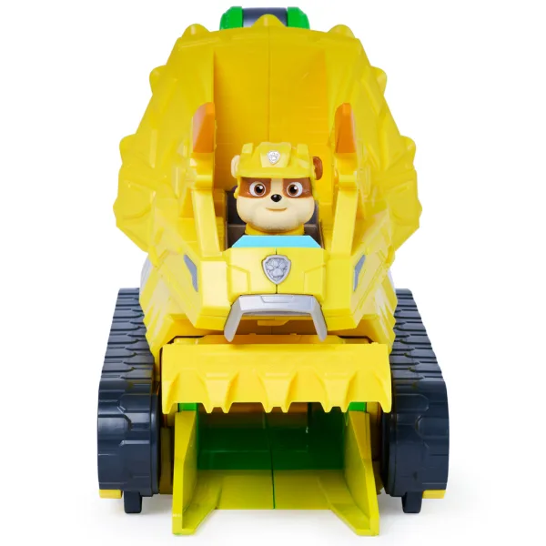 Paw Patrol Il Film dei Dinosauri: Veicolo mordace Chomp & Rescue con figura di Rubble - Spin Master immagine 2