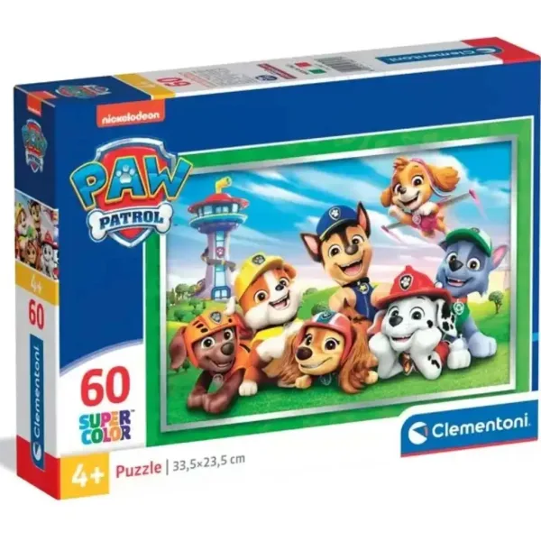 Paw Patrol puzzle supercolor da 60 pezzi - Clementoni immagine 1