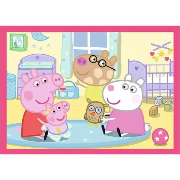 Peppa Pig - puzzle 4 in 1 da 12,15,20,24 pezzi - Trefl immagine 2