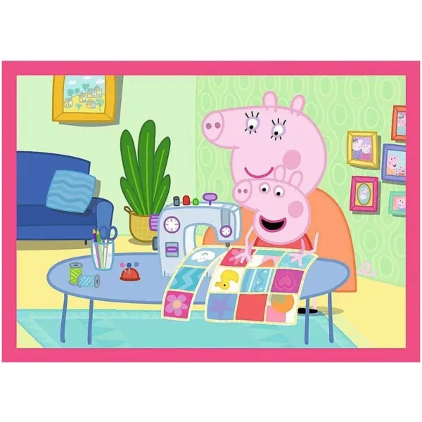 Peppa Pig - puzzle 4 in 1 da 12,15,20,24 pezzi - Trefl immagine 3