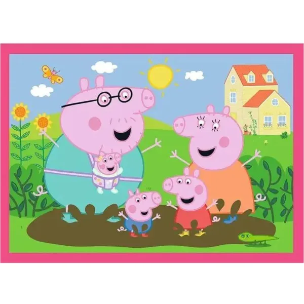 Peppa Pig - puzzle 4 in 1 da 12,15,20,24 pezzi - Trefl immagine 4
