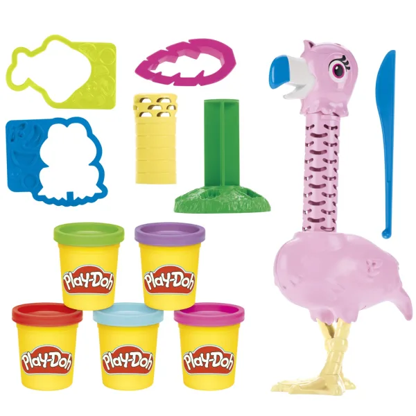 Play-Doh: Divertimento piumato, set di pasta modellabile a forma di fenicottero - Hasbro immagine 2