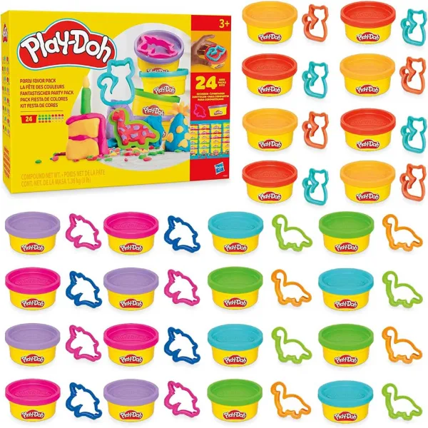 Play-Doh: Pacchetto di giochi per feste con 24 pezzi di plastilina e accessori - Hasbro immagine 2