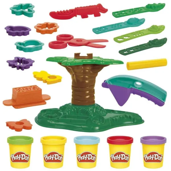Play-Doh: Set di pasta modellabile Treetop creations con 5 barattoli e altri accessori - Hasbro immagine 3
