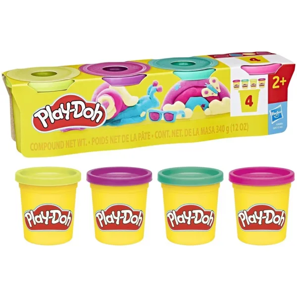 Play-Doh: Set di 4 vasetti di pasta modellabile 340 g - Hasbro immagine 2