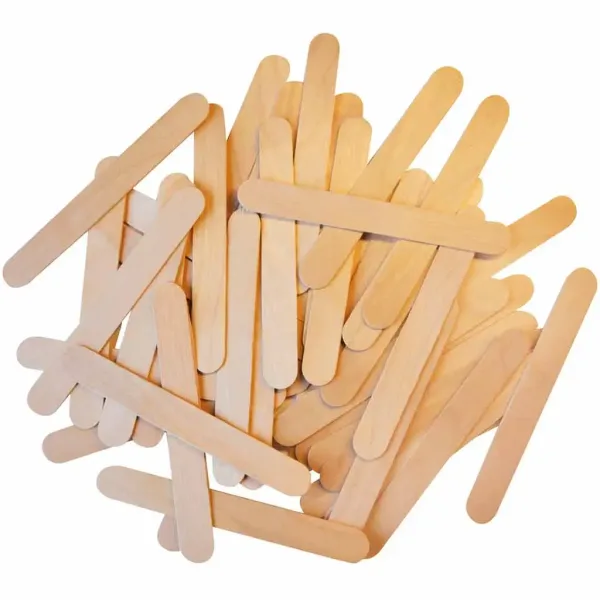 PlayBox: Bastoncini decorativi in legno con angoli arrotondati 150x18mm confezione da 100 immagine 1