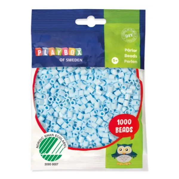 PlayBox: perline da stirare MIDI da 5mm in colore blu ghiaccio da 1000 pezzi immagine 1