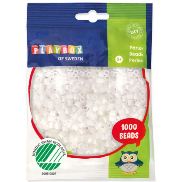 PlayBox: perline da stirare MIDI da 5 mm in bianco da 1000 pezzi immagine 1