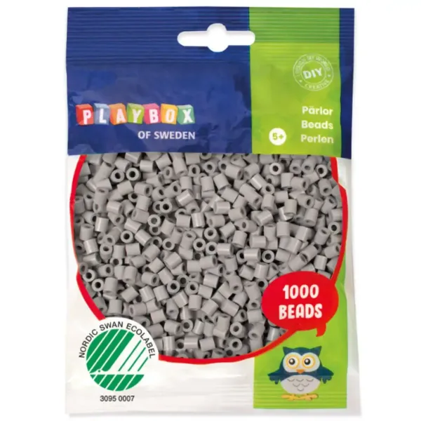 PlayBox: perline da stirare MIDI da 5mm in colore grigio chiaro da 1000 pezzi immagine 1