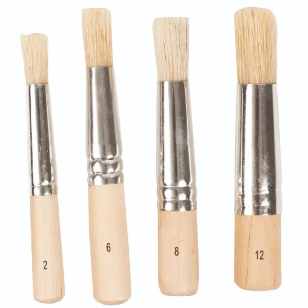 PlayBox: Set di 4 pennelli in pelo di cinghiale corto immagine 1