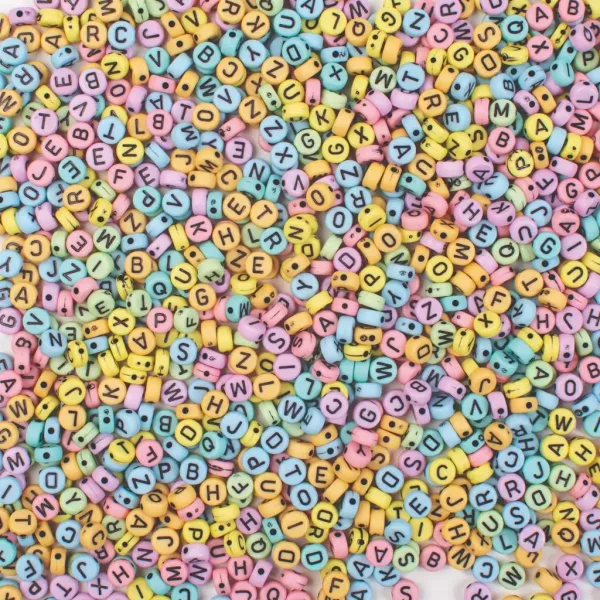 PlayBox: Set di perline con lettere in colori pastello da 750 pezzi immagine 1