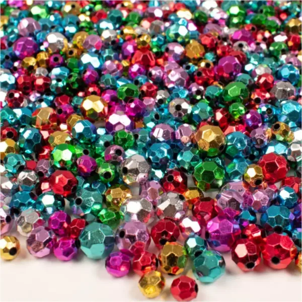 PlayBox: Set di perline colorate da infilare a forma di diamante da 8, 10 e 12 mm da 250 g immagine 1