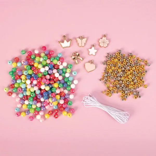 PlayBox: Set di perline per bracciali Charm con ciondoli 500 pezzi immagine 2