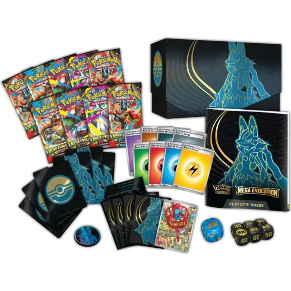 Pokémon TCG ME01 Elite Trainer Box con 9 pacchetti booster in due varianti immagine 2