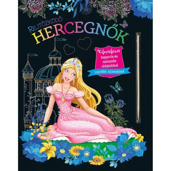 Principesse nascoste - Libro da colorare con pagine da grattare e colorare immagine 1