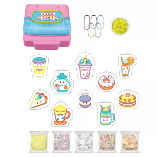 Puffy Pouches: set di design Pufi charm - caffè immagine 2