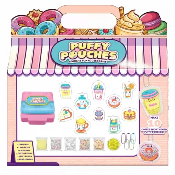 Puffy Pouches: set di design Pufi charm - caffè immagine 3