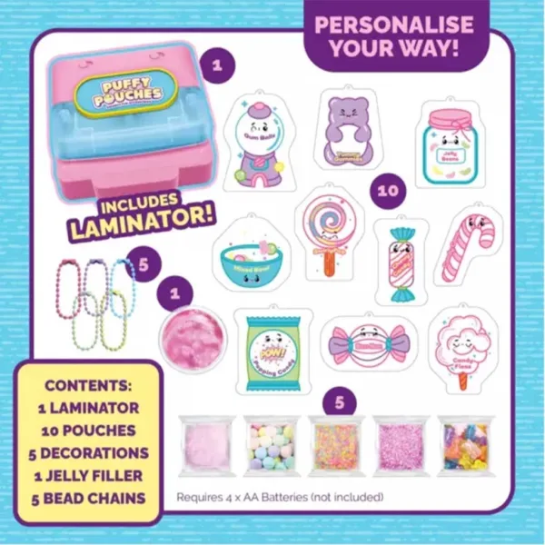 Puffy Pouches: set di design Pufi charm - dolci immagine 2