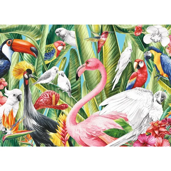 Puzzle colorabile Creative Paradicsommadarak da 500 pezzi - Trefl immagine 2