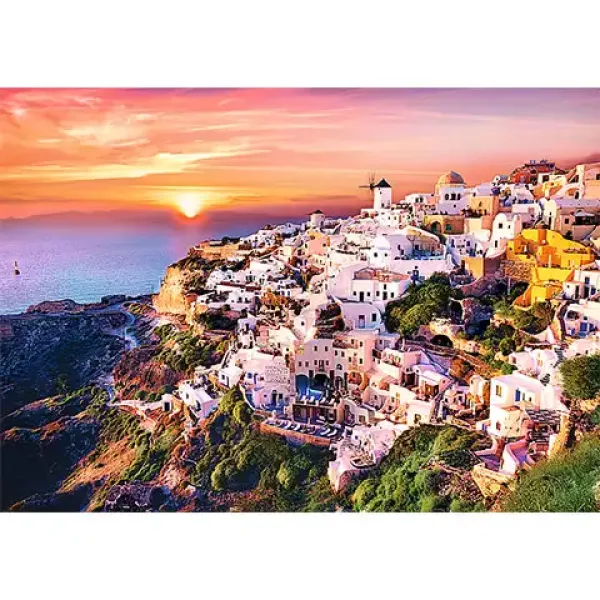 Puzzle del tramonto di Santorini da 1000 pezzi - Trefl immagine 2