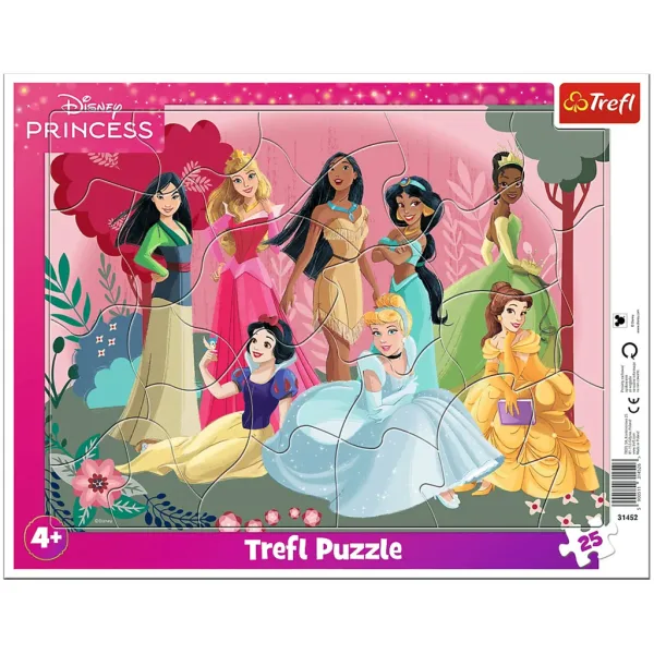Puzzle incorniciato da 25 pezzi delle Principesse Disney – Trefl immagine 1