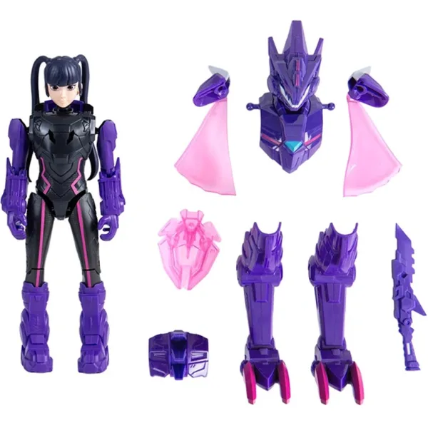 Quantum Heroes: Azione figura Dinoster Trina con armatura viola 20 cm immagine 2