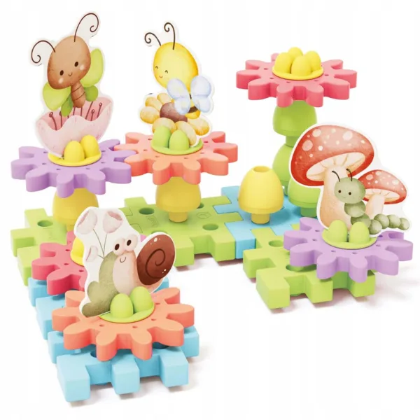 Quercetti: PlayEco+ Garden Gears gioco di costruzione con ingranaggi da 34 pezzi immagine 2