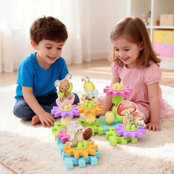 Quercetti: PlayEco+ Garden Gears gioco di costruzione con ingranaggi da 34 pezzi immagine 4