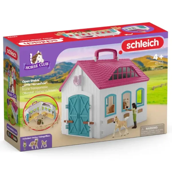 Schleich: Horse Club - Stalla espandibile con set di gioco con cavalli (42703) immagine 1