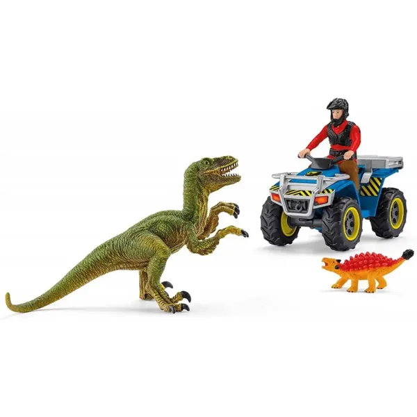 Schleich: Set di fuga con quad dal Velociraptor (41466) immagine 2