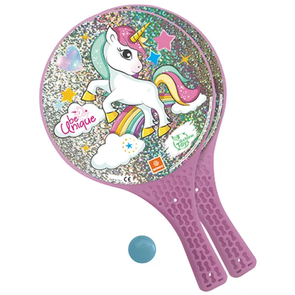 Set da beach tennis unicorno con palla immagine 1